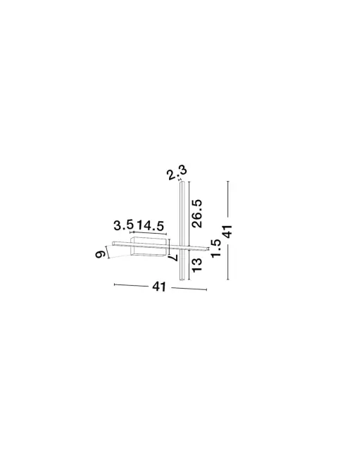 Nástenné svietidlo NOVA LUCE 9081815 LED 14W 652lm 3200K 230V IP20